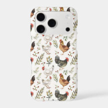 Watercolor Chicken Phone Case