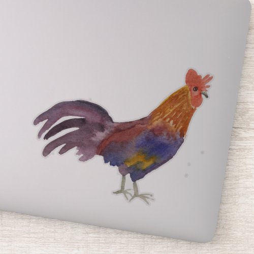 Watercolor Chicken Rooster Hen Poultry Farm   Sticker