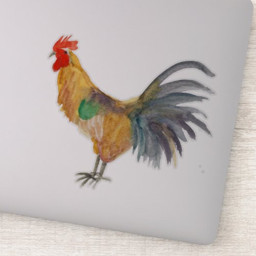 Watercolor Chicken Rooster Hen Poultry Farm  Sticker