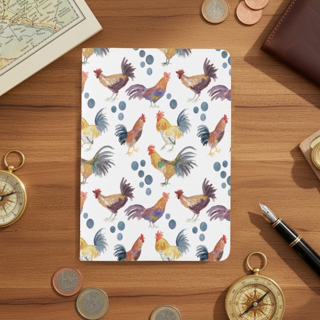 Watercolor Chickens and Eggs Pattern Passport Holder (Watercolor Chickens and Eggs Pattern Passport Holder
)