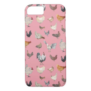 Watercolor Chickens iPhone 8/7 Case