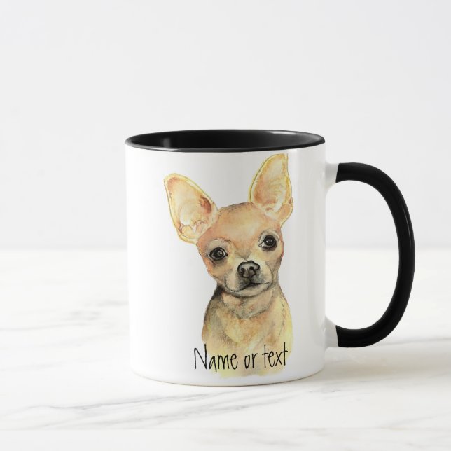Watercolor Chihuahua, Pet Dog Animal Mug (Right)