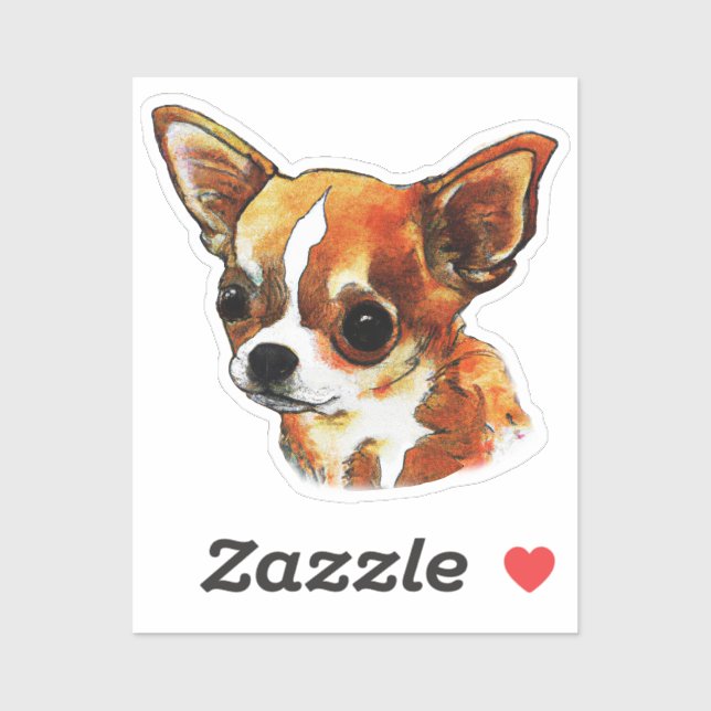 Watercolor Chihuahua Sticker (Sheet)