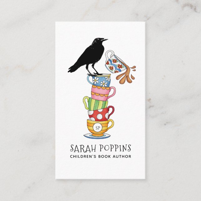 Watercolor Children's Book Author Business Card (Front)