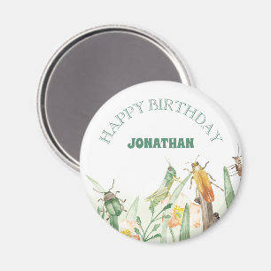 Watercolor Child's Bug Insect Birthday Magnet
