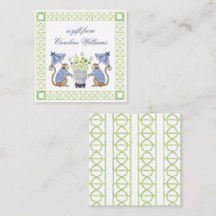 Watercolor Chinoiserie Monkeys Gift Enclosure