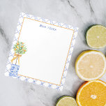 Watercolor Chinoiserie Orange Tree Topiary Notepad<br><div class="desc">PreppyPrint.com - Add your personalized touch to this notepad. Click "edit design" to change the font,  image size,  etc. Transfer this design onto the products of your choice too! Graphics by LABFcreations.etsy.com. Please visit my designer store,  PreppyPrint.com,  for coordinating items.</div>