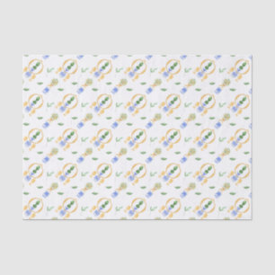 Watercolor Chinoiserie Orange Tree Topiary Tissue Paper
