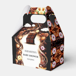 Watercolor Chocolate Baby Shower Favor Boxes
