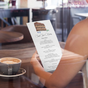 Watercolor Chocolate Cake Bakery, Cafe Price Menu