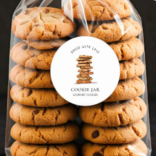 Watercolor Chocolate chip cookie Bakery Classic Round Sticker