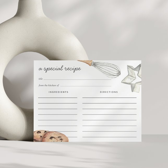 Watercolor Chocolate Chip Cookie Recipe Card (Creator Uploaded)