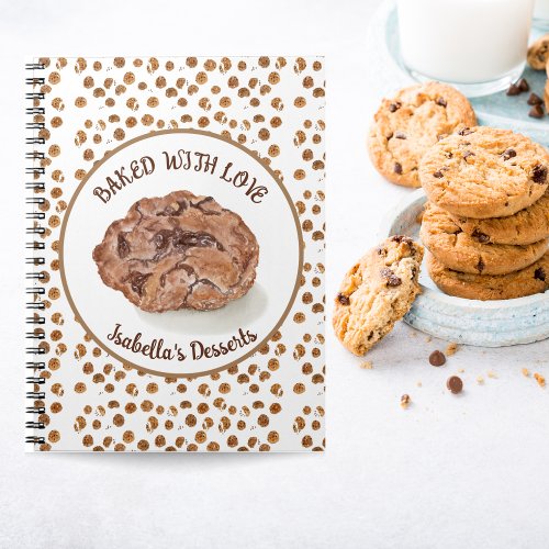 Watercolor Chocolate Chip Cookies Baked With Love Notebook