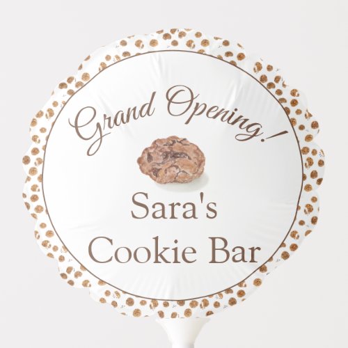 Watercolor Chocolate Chips Cookies Bakery LOGO Balloon