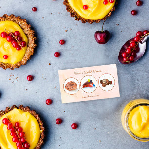Watercolor Chocolate Desserts Bakery Business Card