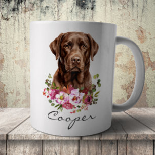 Watercolor Chocolate Labrador Retriever Coffee Mug