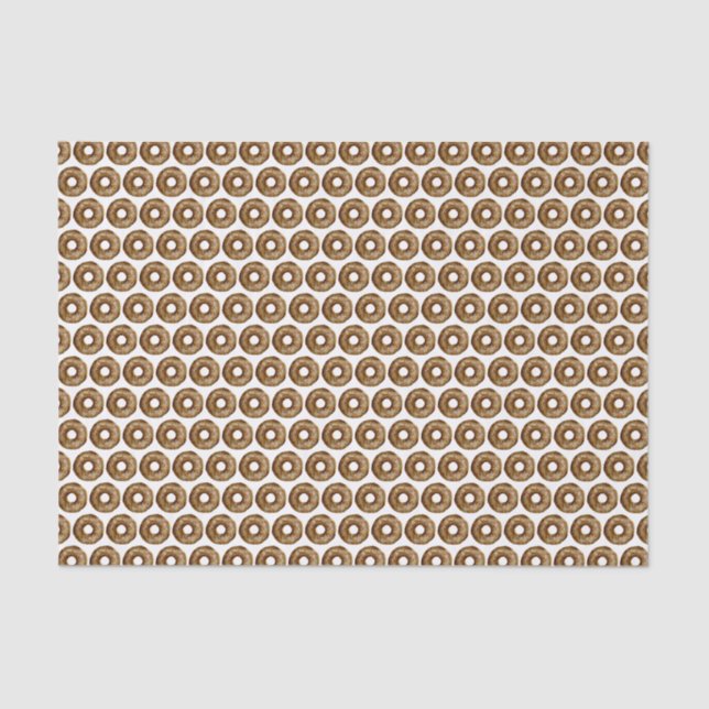 Watercolor Chocolate Sprinkle Donuts Pattern Tissue Paper (Front)