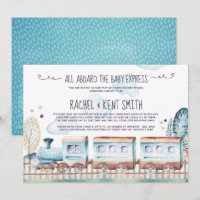 Watercolor Choo Choo Train Baby Shower by Mail