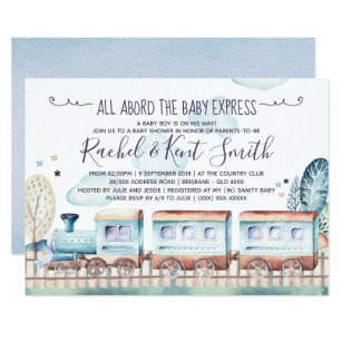 train baby shower invitations