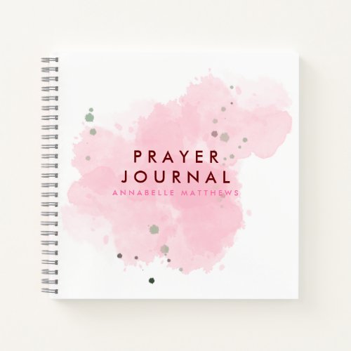 Watercolor Christian Prayer Journal Notebook