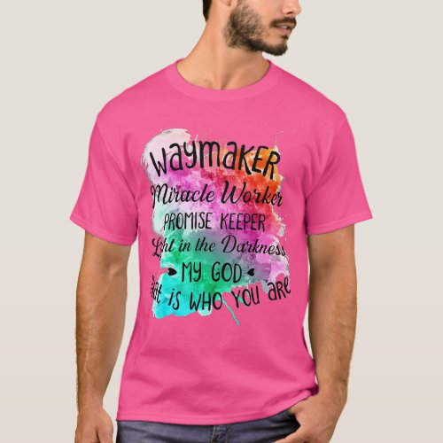 Watercolor Christian  Waymaker Religious Costume T_Shirt