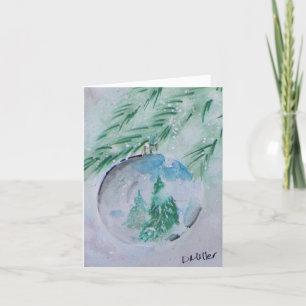 Watercolor Christmas Ball Card