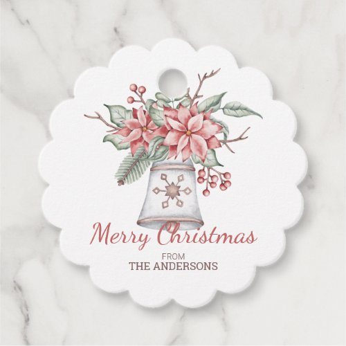 Watercolor Christmas Bell  Favor Tags