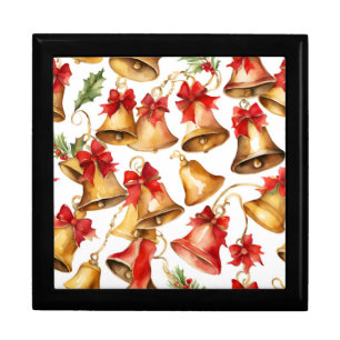 Watercolor Christmas Bells Gift Box