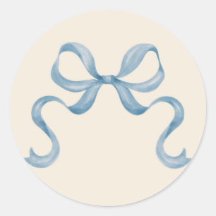 Watercolor Christmas Bow Sticker - Blue