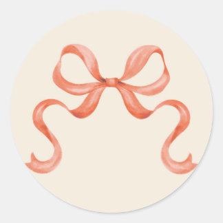 Watercolor Christmas Bow Sticker - Red