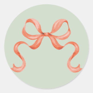 Watercolor Christmas Bow Sticker - Red