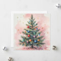Watercolor Christmas Card. Holiday Card | Zazzle