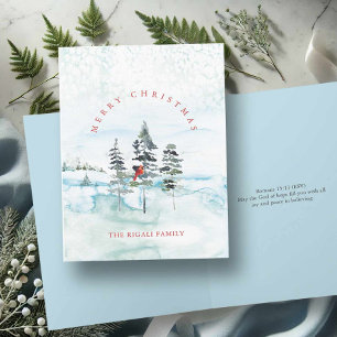 Watercolor Christmas Cards with Bible Verse