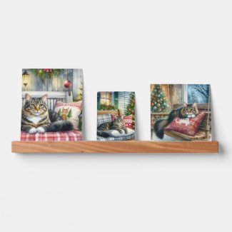Watercolor Christmas Cats AI 