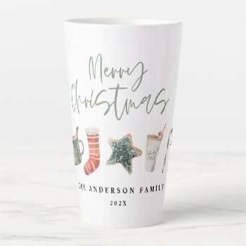 Watercolor Christmas Cookie Drinks Candy Cane Mug by COFFEE_AND_PAPER_CO at Zazzle