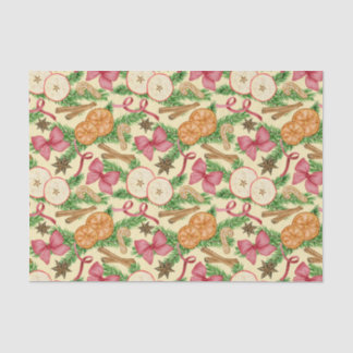 Watercolor Christmas Decorations and Cookies Tissue Paper