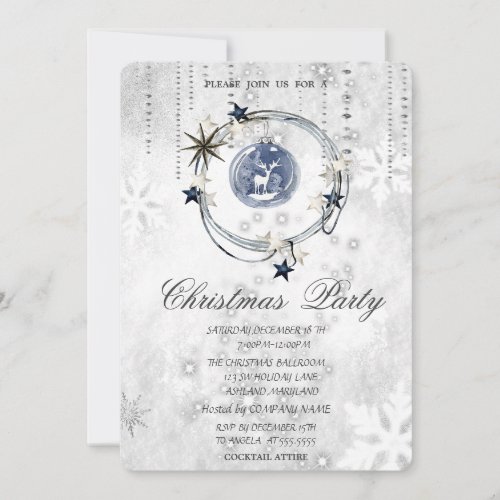 Watercolor Christmas Decorations Christmas Party Invitation