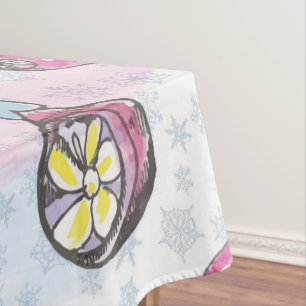 Watercolor Christmas decorations Tablecloth