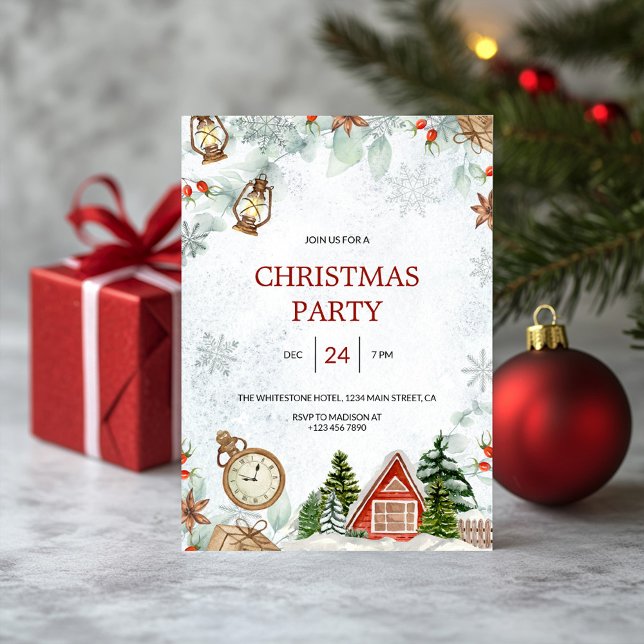Watercolor Christmas Fairytale Invitation (Creator Uploaded)