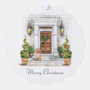 Watercolor Christmas Family  Ornament Card