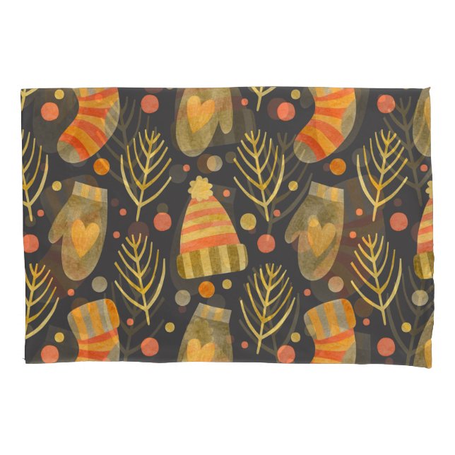 Watercolor Christmas: Festive Seamless Pattern. Pillow Case (Front)