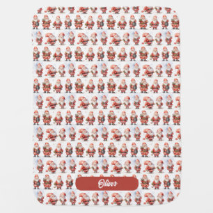 Watercolor Christmas funny Santa Claus humor Baby Blanket