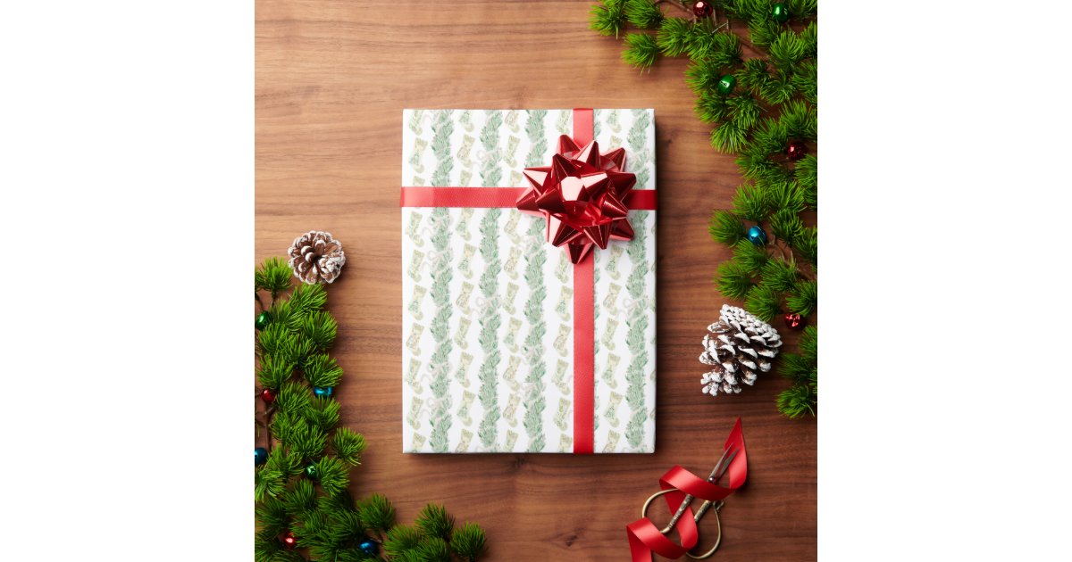 Garland and Bow Gift Wrap