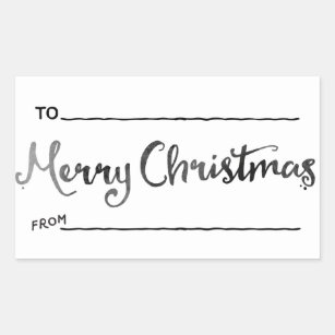 Black And White Christmas Tags Stickers - 67 Results | Zazzle