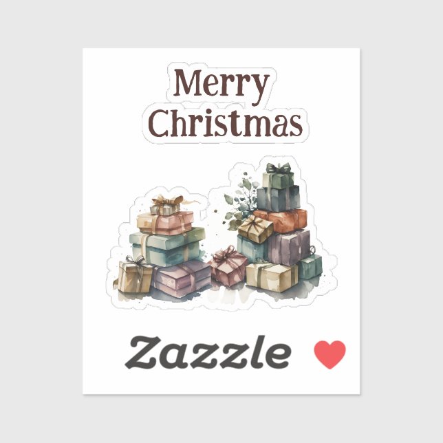 Watercolor Christmas Gifts  Sticker (Sheet)