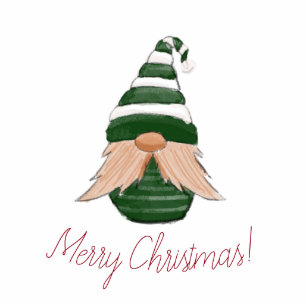 Watercolor Christmas Gnome Cutout – Cute Scandina