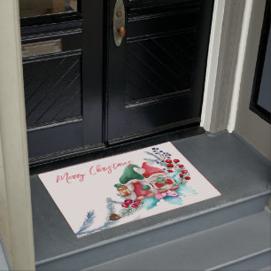 Watercolor Christmas Gnome Doormat