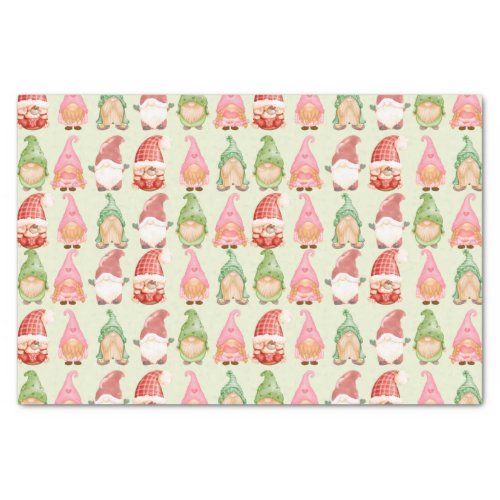 Watercolor Christmas Gnome Tissue Paper