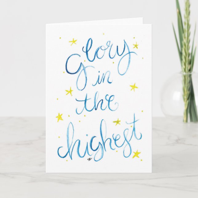 Watercolor Christmas Holiday Card (Front)