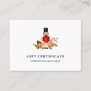 Watercolor Christmas Nutcracker Gift Certificate